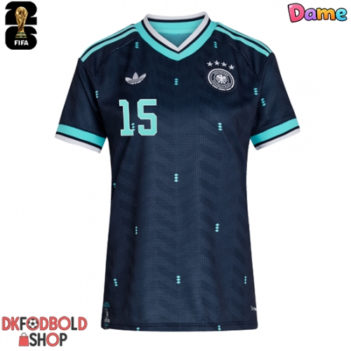 Tyskland Nico Schlotterbeck #15 Udebanetrøje Dame VM 2026 Kort ærmer